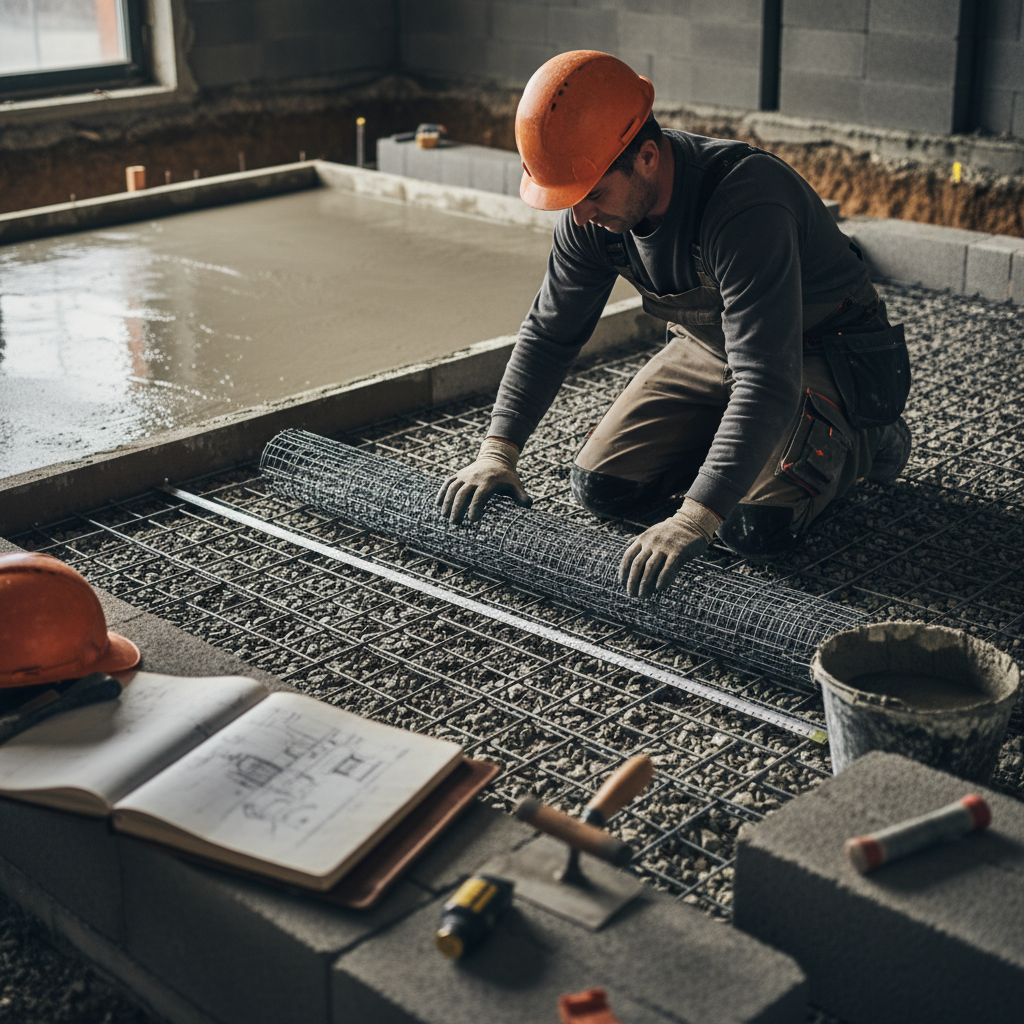 Ferraillage dalle béton : guide complet pour treillis et épaisseurs adaptées