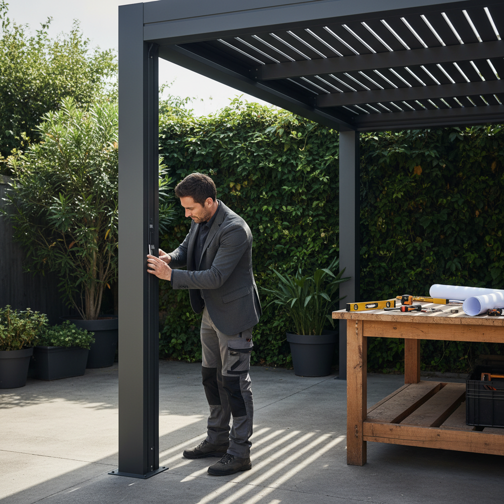 Évacuation eau pergola bioclimatique : système et solutions efficaces